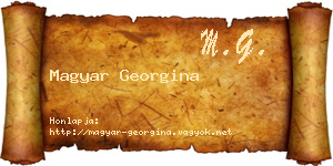 Magyar Georgina névjegykártya